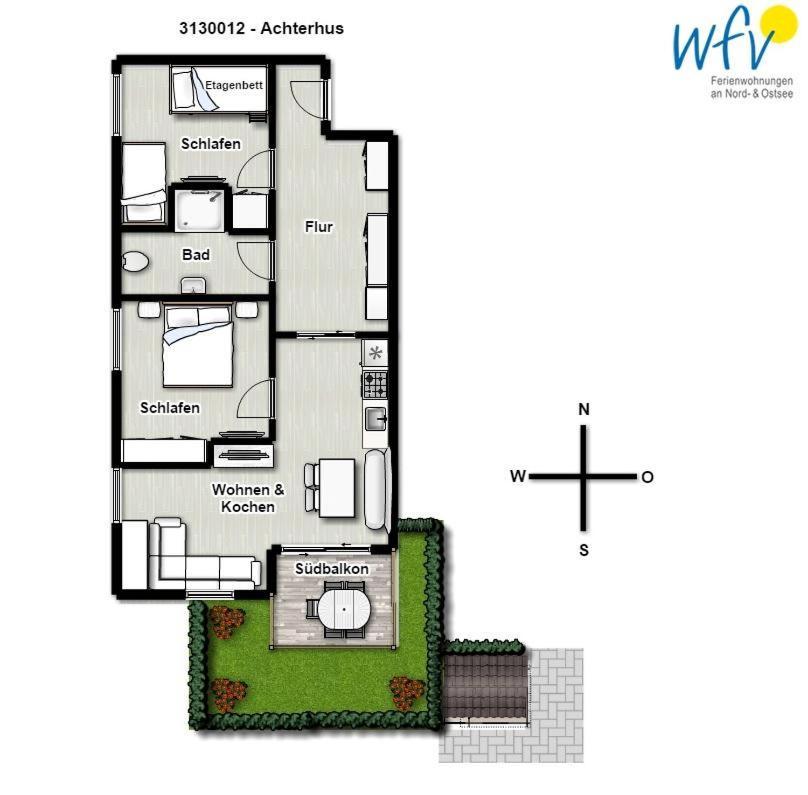 Achterhus - Ferienwohnung Inseltraum Juist Bagian luar foto